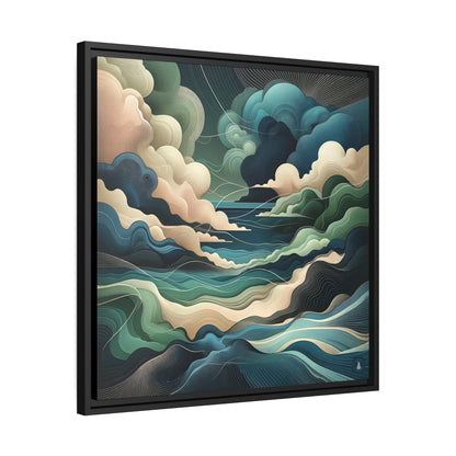 Ocean Storm | Digital Abstract Work of Art | FRAMED CANVAS WRAP