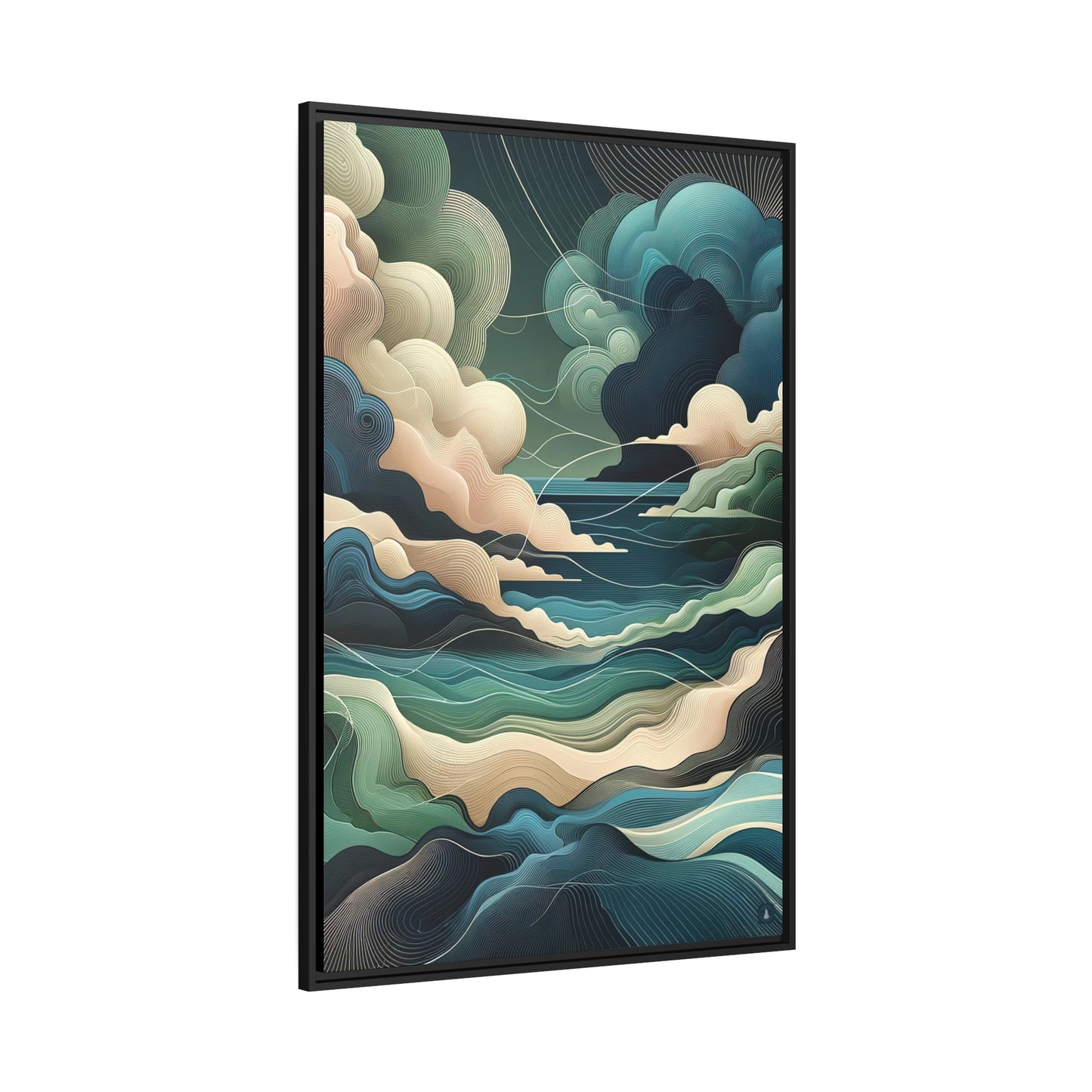 Ocean Storm | Digital Abstract Work of Art | FRAMED CANVAS WRAP