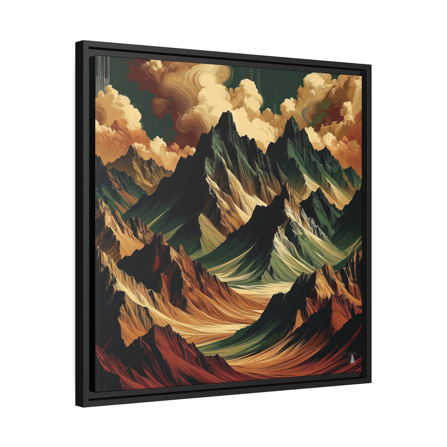 Majestic Mountains | Digital Abstract Work of Art | FRAMED CANVAS WRAP