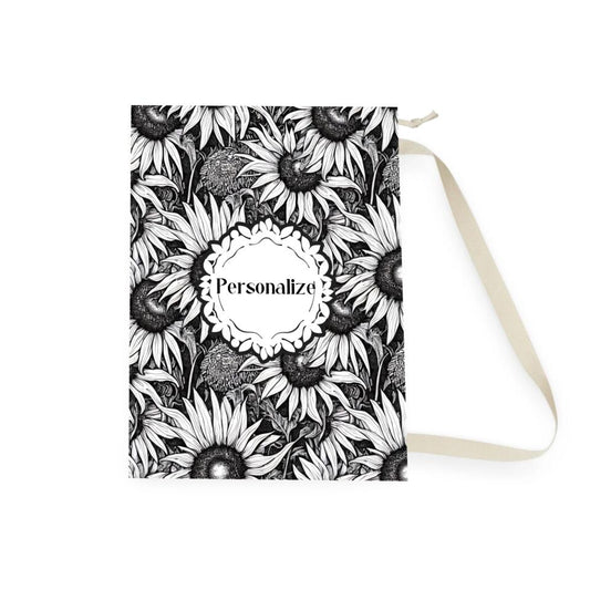 Laundry, Storage, or Camp Bag | Sunflower Print | PERSONALIZE and CUSTOMIZE