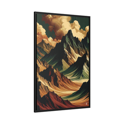 Majestic Mountains | Digital Abstract Work of Art | FRAMED CANVAS WRAP