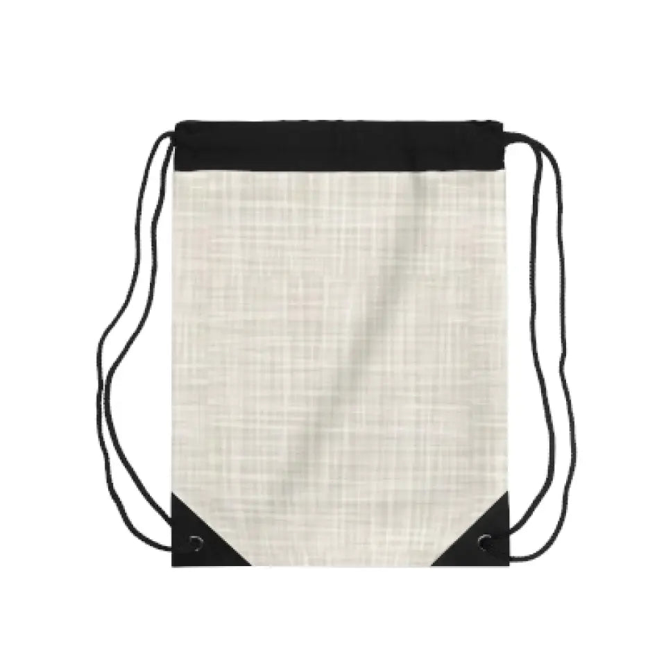 Lightweight Drawstring Bag in a Modern Grasscloth Design | Customize and Personalize s