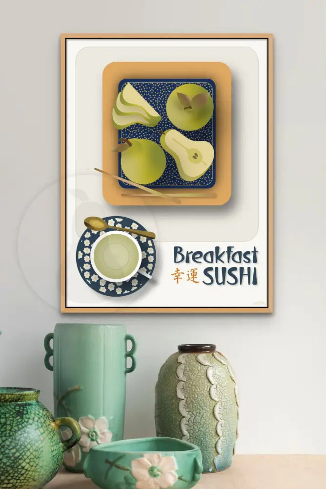 Breakfast Sushi Print Pears 18 X 24 / Alabaster No Pattern Fine Art Matte Museum-Grade Paper