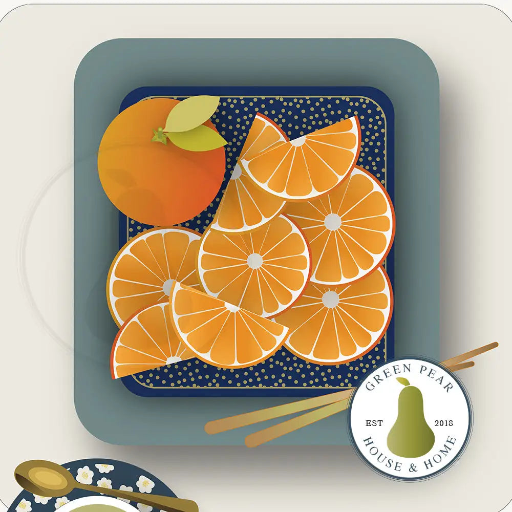 Breakfast Sushi Wall Art Orange / FINE ART PAPER - Green Pear House and Home