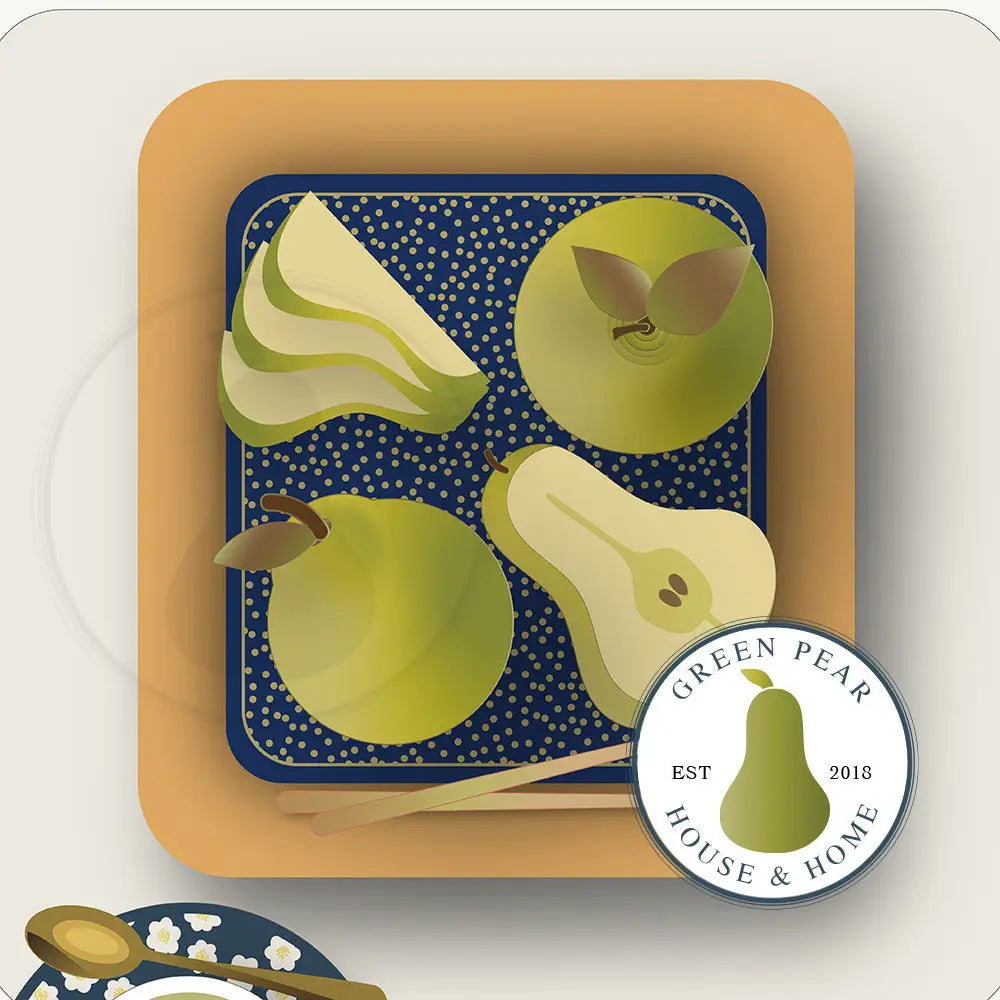 Breakfast Sushi Wall Art Pears / FINE ART PAPER - Green Pear House and Home