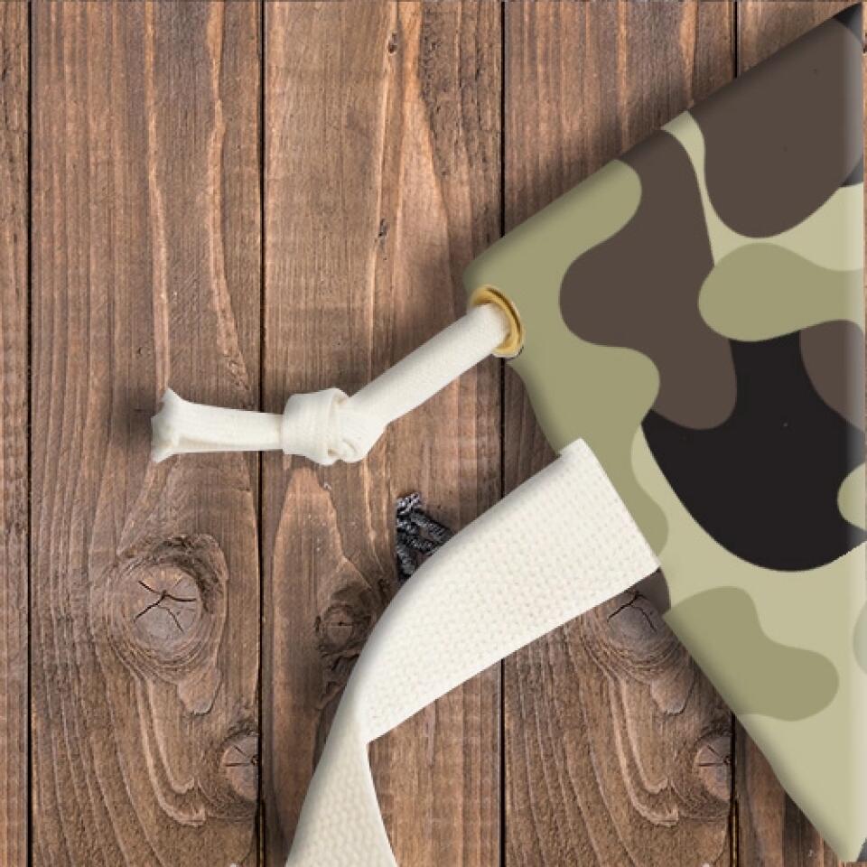 Laundry, Storage, or Camp Bag | Hunting Camouflage Pattern in Dark Beige | PERSONALIZE and CUSTOMIZE
